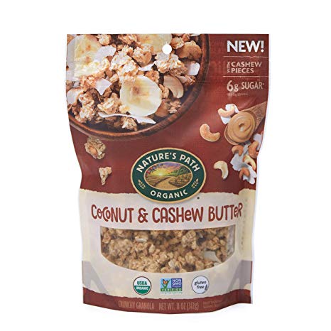 Nature's Path Organic Gluten Free Granola Cereal, Coconut & Cashew Butter, 11 Ounce Bag
