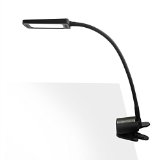 TROND Halo 11W-C Clamp Dimmable Eye-Care LED Desk Lamp with 15A USB Charging Port 3 Lighting Modes 5-Level Dimmer 30-Min Auto Timer Touch-Controlled Memory Function Max 700 lumens Flicker-Free No Ghosting and Anti-Glare Rubberized Coating Matte Black