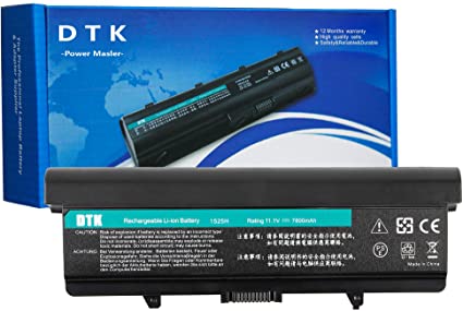 Dtk High Capacity Laptop Battery for DELL Inspiron 1525 1526 1545 1545 VOSTRO 500 PP29L PP41L; Fits GW240 X284G RN873 451-10534 M911G GP952 [ 9-Cell 11.1V 6600MAH] Notebook Battery