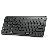 Anker Ultra Compact Slim Profile Wireless Bluetooth Keyboard for iOS Android Windows and Mac with Rechargeable 6-Month Battery Black