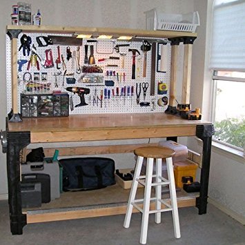 (Ship from USA) DIY Custom Workbench Storage Wooden Shelf Garage Shop Workshop Table Bench Kit /ITEM NO#E8FH4F854133605