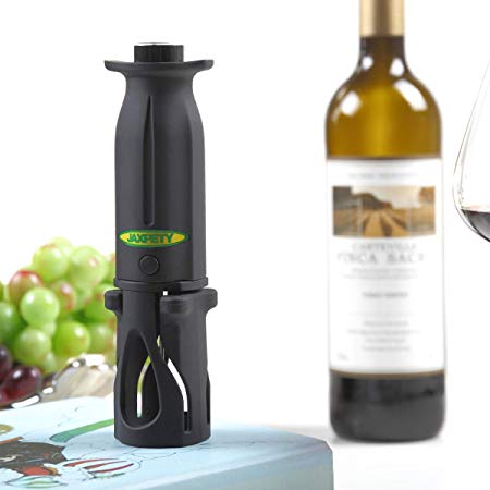 Air Pressure Wine Opener, Wine Bottle Opener-Built-in Foil Cutter, Easy Cork Remover Corkscrew, Black