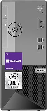 Lenovo V50T G2 Business Desktop, Intel Core i7-10700, 32GB RAM, 1TB PCIe SSD, Wi-Fi, Wired Keyboard & Mouse, DVD-RW, HDMI, DP, RJ-45, VGA, Windows 11 Pro