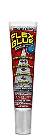 Flex Glue Strong Rubberized Waterproof Adhesive, White, 6-oz