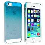 eForCity Clear Sky Blue Waterdrop Raindrop Hard Case Compatible with Apple iPhone 5