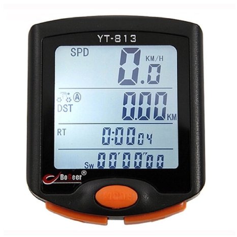 Onedayshop® YT-813 24 Functions Luminous Waterproof LCD Cycling Bike Bicycle Wired Cycle Computer Cyclocomputer Odometer Speedometer Stopwatch Thermometer Bike Ride Tracker