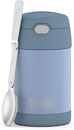 THERMOS FUNTAINER 16 Ounce Stainless Steel Food Jar, Denim Blue