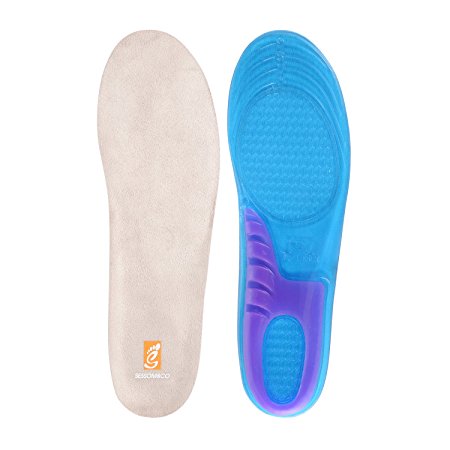 SESSOM&CO Advanced Gel Orthotic Insoles for Sports, Extra Shock Absorb for Protecting Heel and Knee - Unisex Inserts Relieve Foot Pain