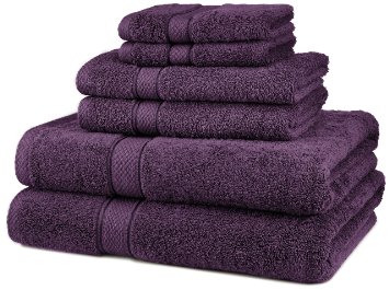 Pinzon 6-Piece Egyptian Cotton Towel Set - Plum