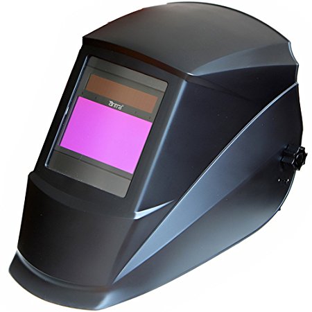 Antra AH7-360-0000 Solar Power Auto Darkening Welding Helmet with AntFi X60-3 Wide Shade Range 4/5-9/9-13 with Grinding Feature Extra lens covers Good for Arc Tig Mig Plasma