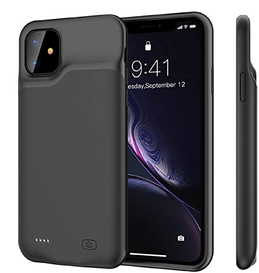 Battery Case for iPhone 11, 7000mAh Portable Charging Case for iPhone 11, Rechargeable Backup External Battery Pack Extended Battery Protective Charger Case, (6.1inch Black)