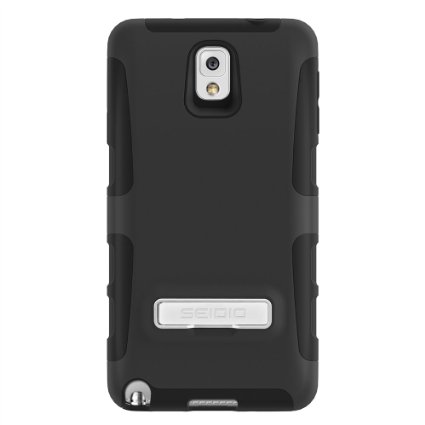Seidio DILEX Extended Case with Metal Kickstand for Samsung Galaxy Note 3 (Needs Seidio Innocell 4800mAh Extended Battery Installed) - Retail Packaging - Black