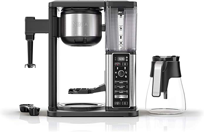 Ninja CM400C Specialty Coffee Maker with Fold-Away Frother and Glass Carafe CM400, Black