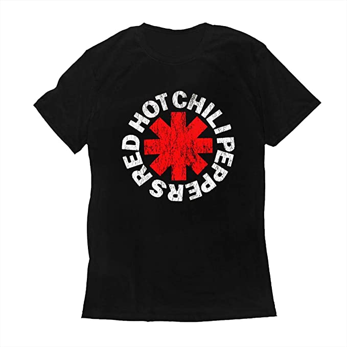 Red Hot Chili Peppers Distressed Men's Black T-Shirt