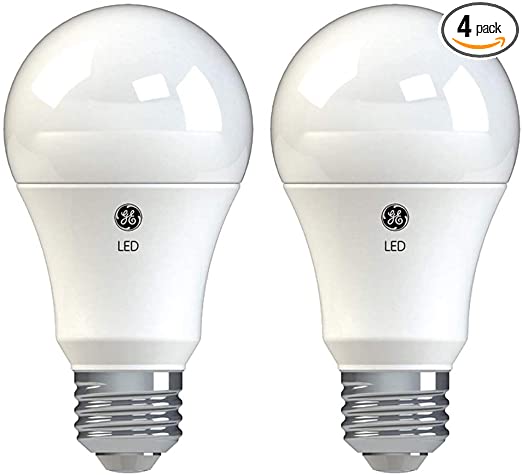 GE Lighting 37019 Basic LED (75-Watt Replacement), 1050-Lumen A19 Bulb, Medium Base, Daylight, 2-Pack, Title 20 Compliant