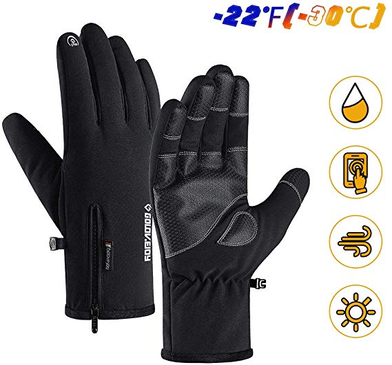 COSYINSOFA Winter Ski Gloves Waterproof Full Finger Touchscreen Winter Thermal Grandrelle Cover Gloves (-22℉(-30℃) for Ski Motorcycle Cycling Climbing Hiking Hunting Outdoor Sports Gear Gloves