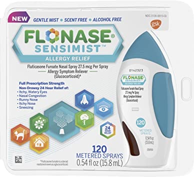 Flonase Sensimist Allergy Relief Nasal Spray, 120 Count (Pack of 2)