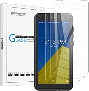 (3 Pack) Orzero Compatible for Cricket Icon Smartphone Tempered Glass Screen Protector, 9 Hardness HD Anti-Scratch Bubble-Free (Lifetime Replacement)