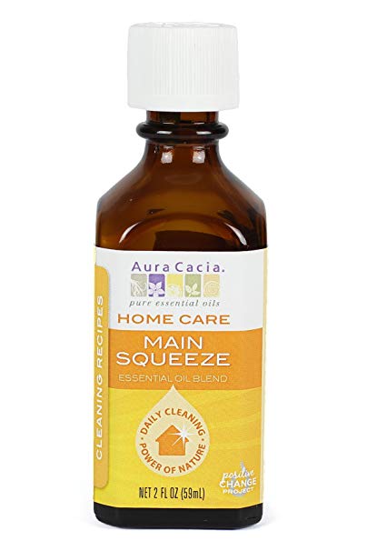 Aura Cacia Main Squeeze Essential Oil Blend for Home Care, 2 Fluid Ounce