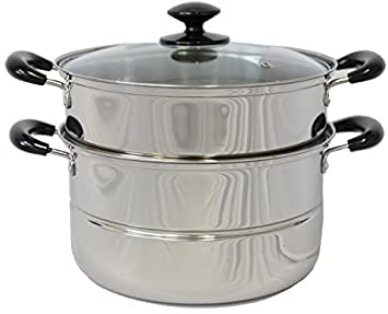 Laketian 10" Double Layers Stainless Steel Steamer With Universal Take Folder Free