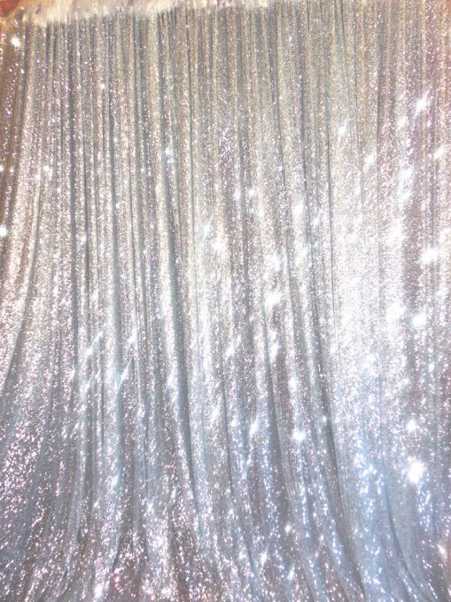 20 ft x 10 ft Silver Sequins Backdrop Curtain