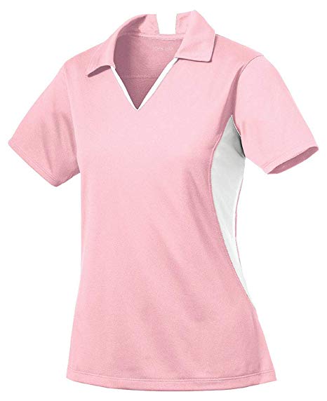 Ladies Moisture Wicking 2 Tone Micropique Golf Polos in Sizes XS-4XL