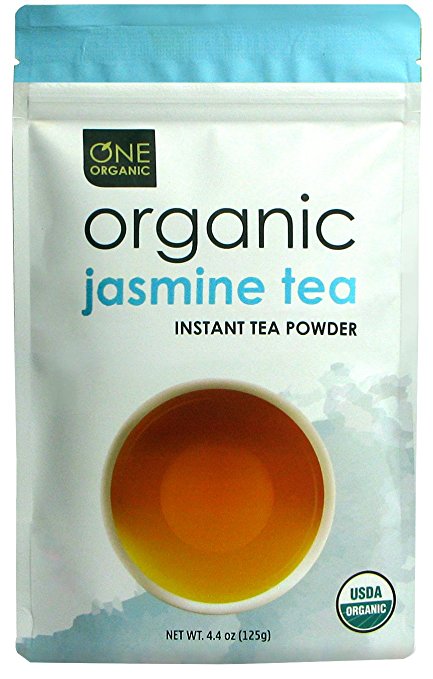 ONE ORGANIC Instant Tea Powder (Jasmine) – 4.4 oz. – 125 Servings – USDA Certified Organic – 100% Pure Tea - Instant Hot or Iced Tea – Unsweetened – No Fillers or Preservatives (Summer Special Sale)