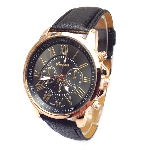 2016 Male Quality Leather Belt Casual Fashion Watches Three Six-Pin Quartz Watches Quartz Watch Black