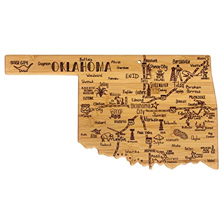 Totally Bamboo Oklahoma State Destination Bamboo Serving and Cutting Board