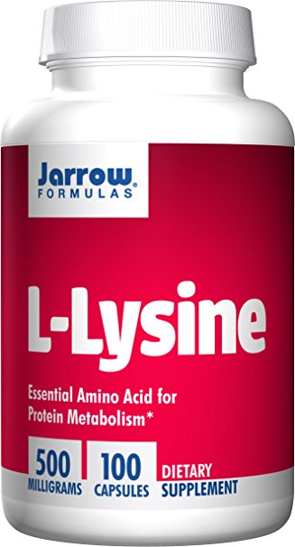 Jarrow Formulas L-Lysine Caps, Essential Amino Acid for  Protein Metabolism, 100 Count,