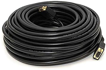 eDragon 75ft VGA Male to Male Gold Plated Cable, Black