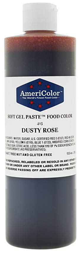 Dusty Rose Soft Gel Paste Food Coloring, 13.5 oz.