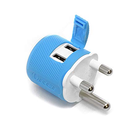 Orei U2U-10L OREI South Africa, Botswana, Namibia Travel Plug Adapter - Dual USB - Surge Protection - Type M