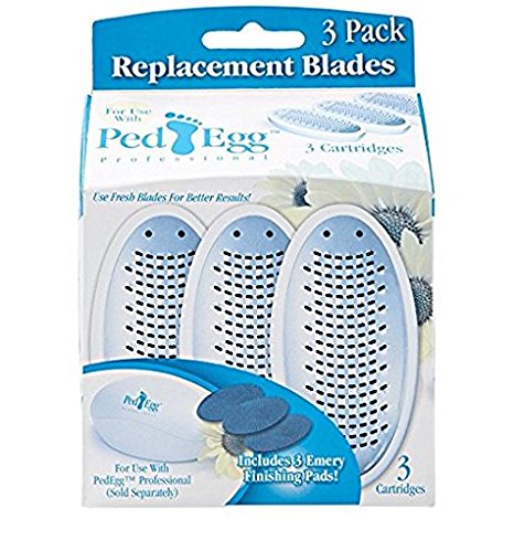 Telebrands PedEgg Replacement Blades with Emery Pads, 3 pack