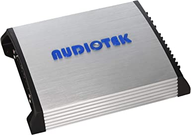 Audiotek At804S 4 Channels Class Ab 2 Ohm Stable 1000W Stereo Power Car Amplifier, Gray