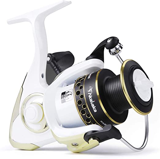Akataka Spinning Reel, Durable Lightweight Spinning Fishing Reels with Smooth 10 1 Stainless BB, Powerful Carbon Fiber Drag, High-Capacity Aluminum Spool Freshwater Spinning Reel