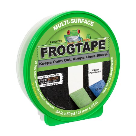 FrogTape 1358463 Multi-Surface Painting Tape, Green, 0.94-Inch x 60-Yard Roll