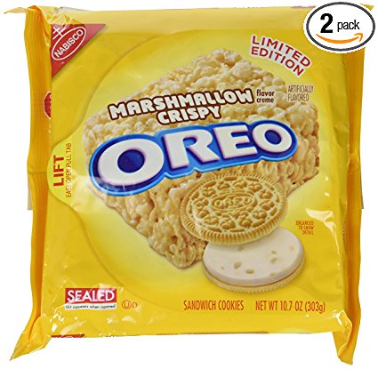 Oreo Cookie Marshmallow Crispy Flavor 10.7 Oz. (303g) Limited Edition (2 Pack)
