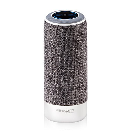 Leadzm Missile Air Bluetooth Speakers, Portable Bluetooth Hi-Fi Car Speaker with Replaceable Fabric Covering (Gray)