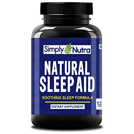 Simply Nutra Natural Sleep Aid with Melatonin with Valerian & Charmomile || Total 7 Researched Ingredients || 120 Veg Tablets