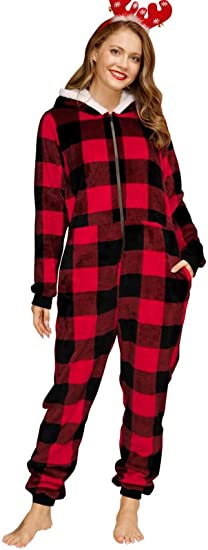 For G and PL Women Christmas Jump Sleepsuit Pyjamas Gifts for Ladies Onesie Nightwear Winter S-XXL