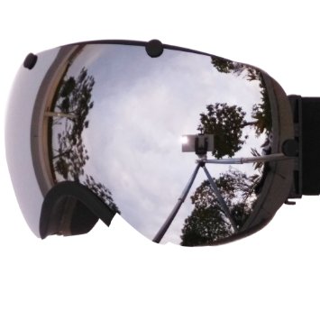 Zionor Lagopus Snowmobile Snowboard Skate Ski Goggles with Detachable Lens