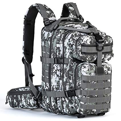 Gelindo Military Tactical Backpack, Hydration Backpack, Army Molle Bag, Small Rucksack for Hunting, Survival, Camping, Trekking, School, 35L