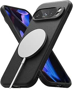 Ringke Onyx Magnetic [Kompatibel mit MagSafe] für Pixel 9 Pro Hülle, Fester Griff rutschfest Anti-Fingerabdruck Kratzfest Robust TPU Stoßfest Handyhülle für Magnetisches Laden/Zubehör - Black