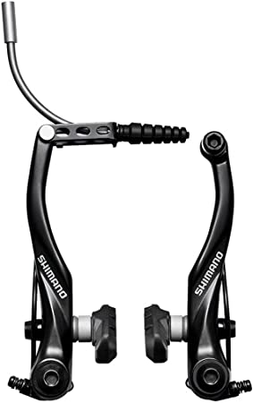 SHIMANO V-Brake - BR-T4000, Rear, X-Type (Thin Spacer Outside), S65T Shoe, 16.0/25.0MM Fixing Bolts, W/Inner Cable Lead Unit 90 DEG - Black - EBRT4000RX43XLP