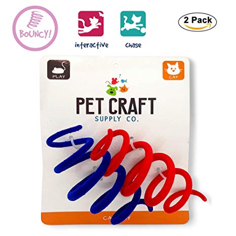 Pet Craft Supply Velvety Springy Thingy Irresistible Spring Cat Toys (2 Pack)
