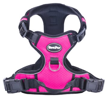 Best Front Range No-Pull Dog Harness. 3M Reflective Outdoor Adventure Pet Vest with Handle. 3 Stylish Colors and 5 Sizes