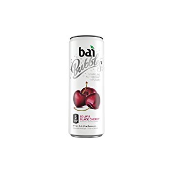 Bai Bubbles Bolivia Black Cherry, Sparkling Antioxidant Infused Beverage, 11.5 Ounce (Pack of 12)