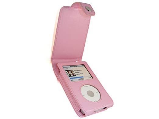 iGadgitz Pink PU Leather Case Cover for Apple iPod Classic 80gb, 120g & New 160gb launched Sept 09   Belt Clip & Screen Protector