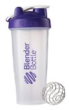 BlenderBottle Classic Loop Top Shaker Bottle Clear Purple 28 Ounce